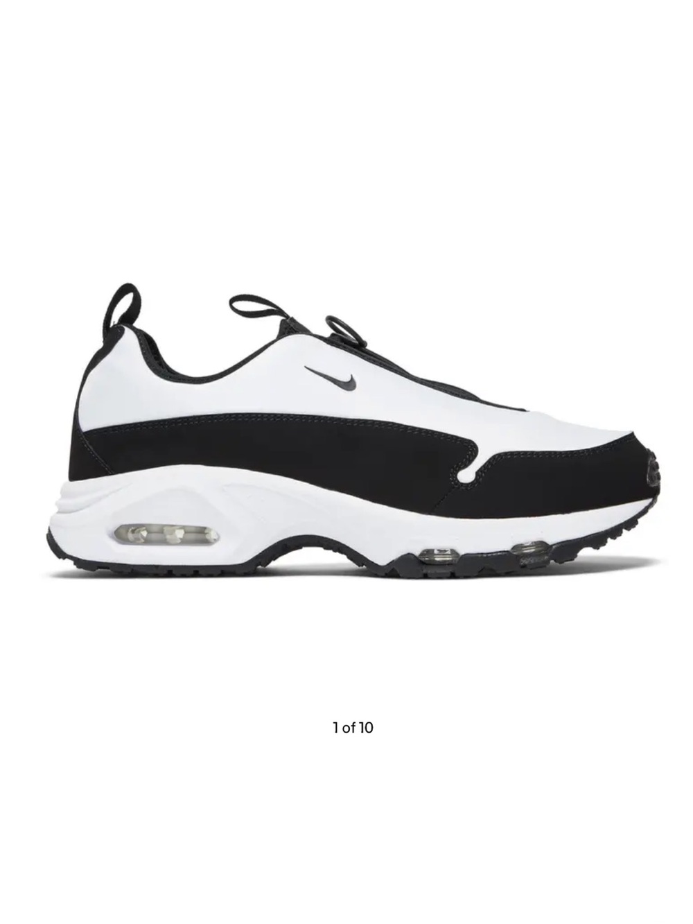 Comme des Garsons NIKE Black and White Athletic Slip-On with Toggle